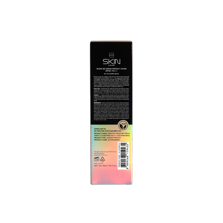 Vegan BB Cream Perfect Cover SPF50+ PA+++ #125 Warm Beige - 55ml
